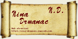 Nina Drmanac vizit kartica